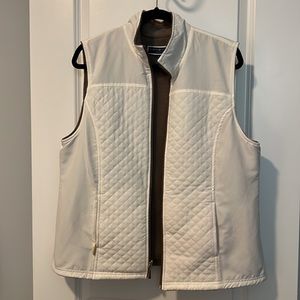 Women’s fleece/ poly reversible vest, L